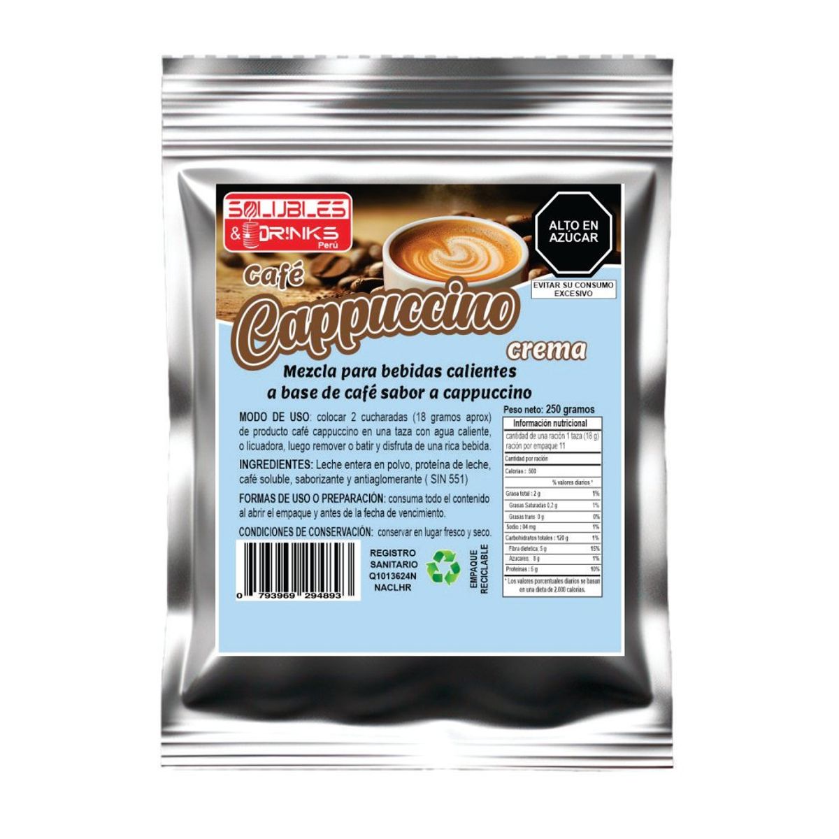 CAFE - Café Cappuccino en polvo 250 gramos
