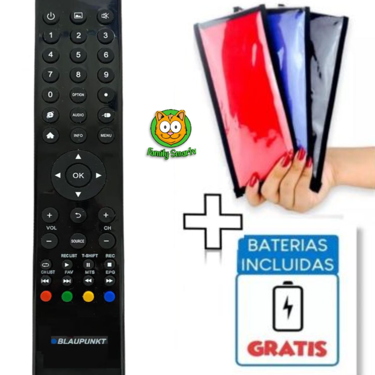 UNIVERSAL - Control Remoto para Tv Smart Blaupunkt + funda