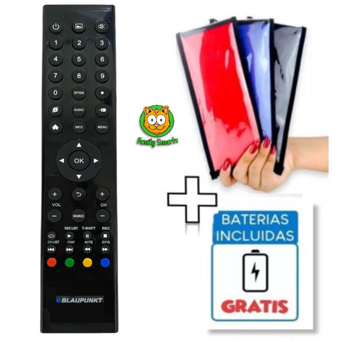 UNIVERSAL - Control Remoto para Tv Smart Blaupunkt + funda