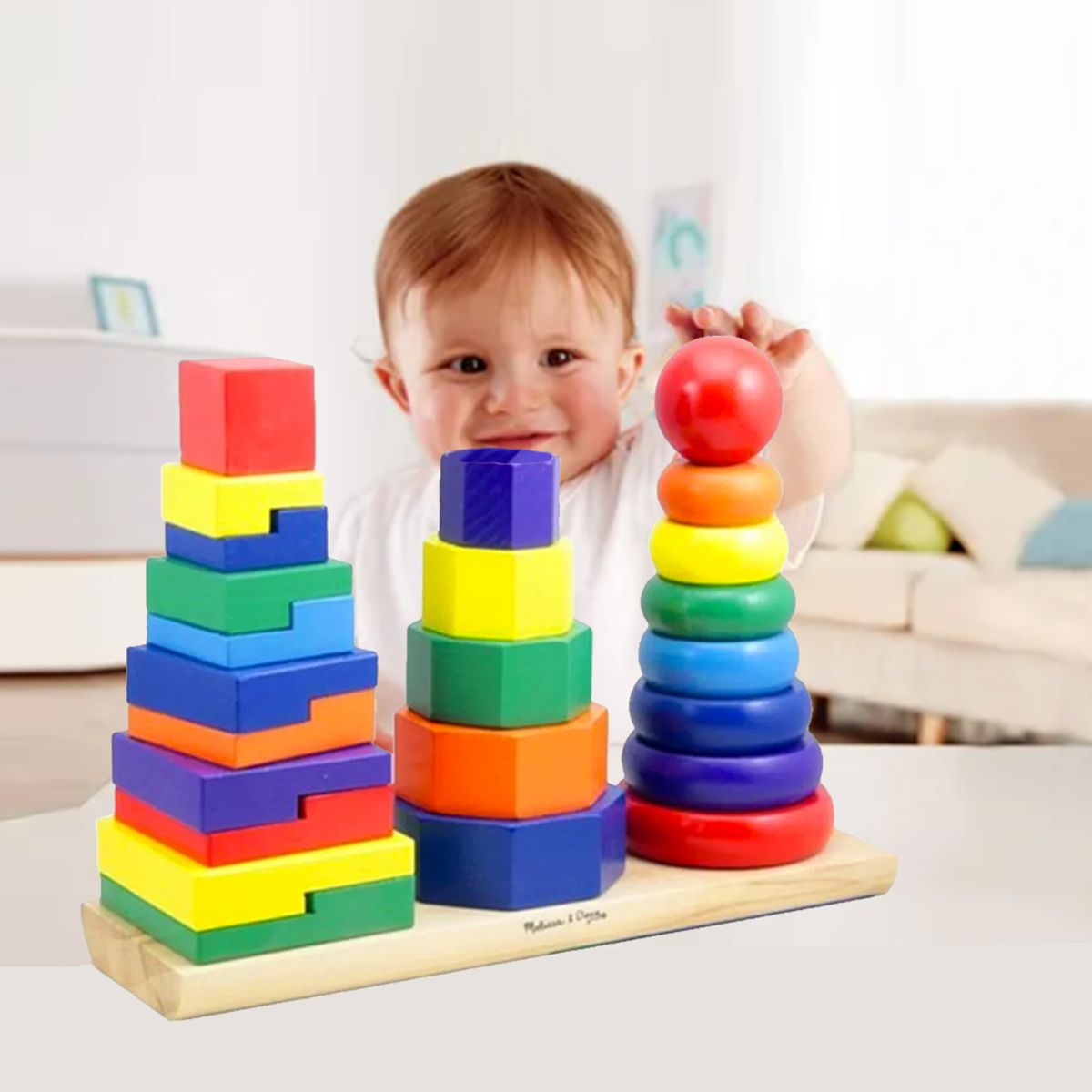 GENERICO - Torre Grande Apilable Montessori Estimulacion Temprana