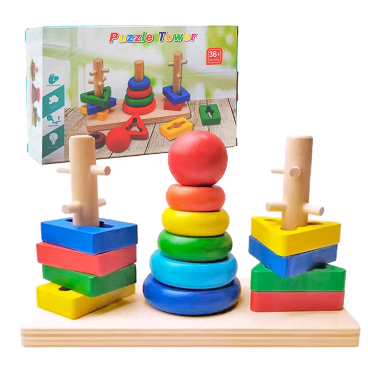 GENERICO - Torre Montessori con Obstaculos Motricidad Fina