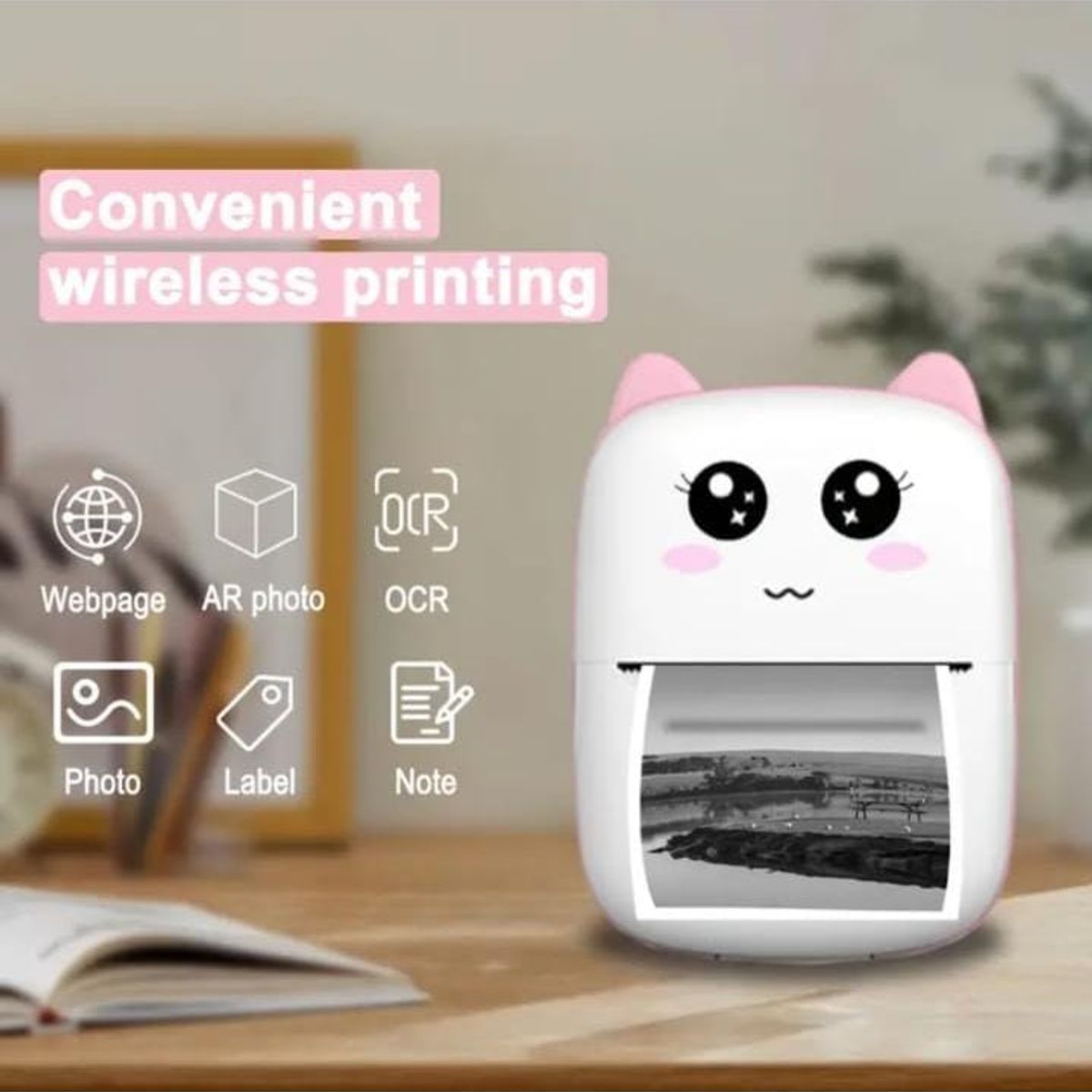 GENERICO - Mini Impresora de Gatito Color Rosado