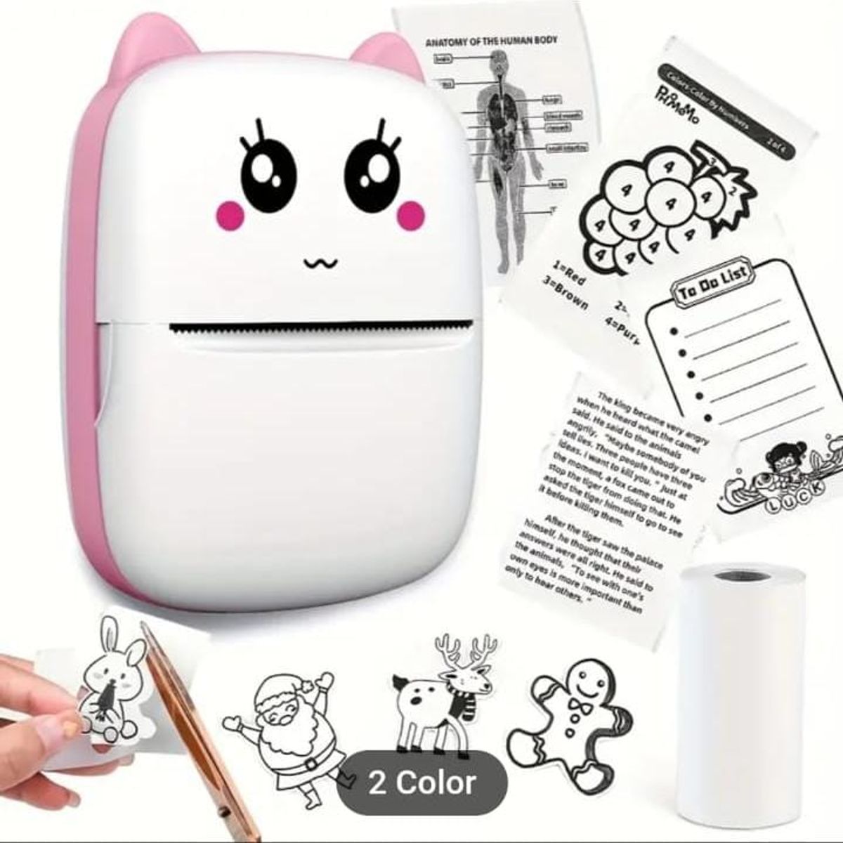 GENERICO - Mini Impresora de Gatito Color Rosado