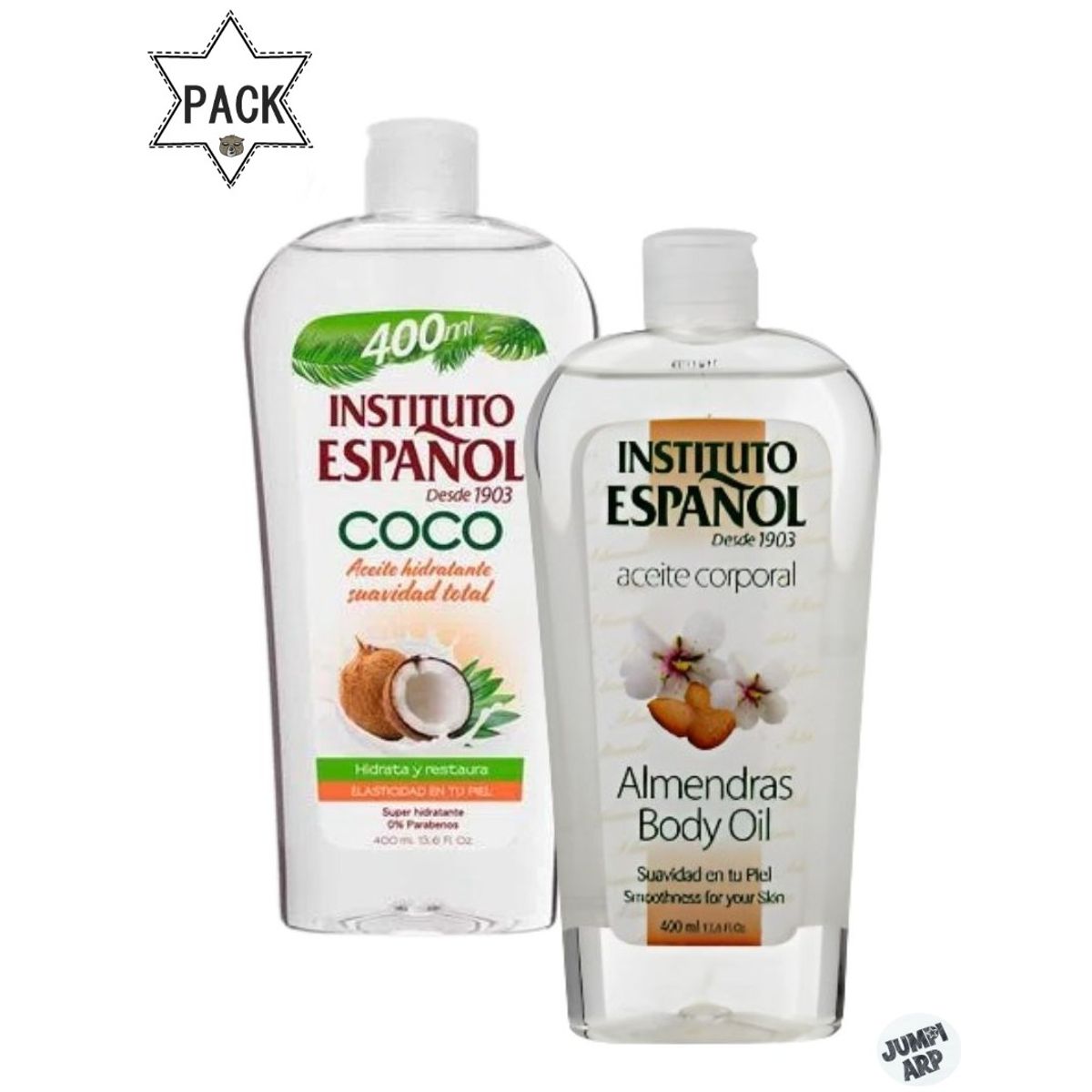 INSTITUTO ESPANOL - Combo Instituto Español Aceite Corporal Coco + Aceite de Almendras