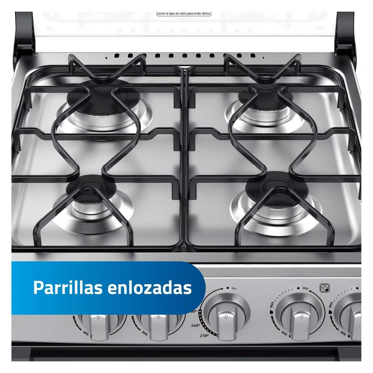 INDURAMA - Cocina Indurama FONTANA a Gas de 4 Hornillas - Gris