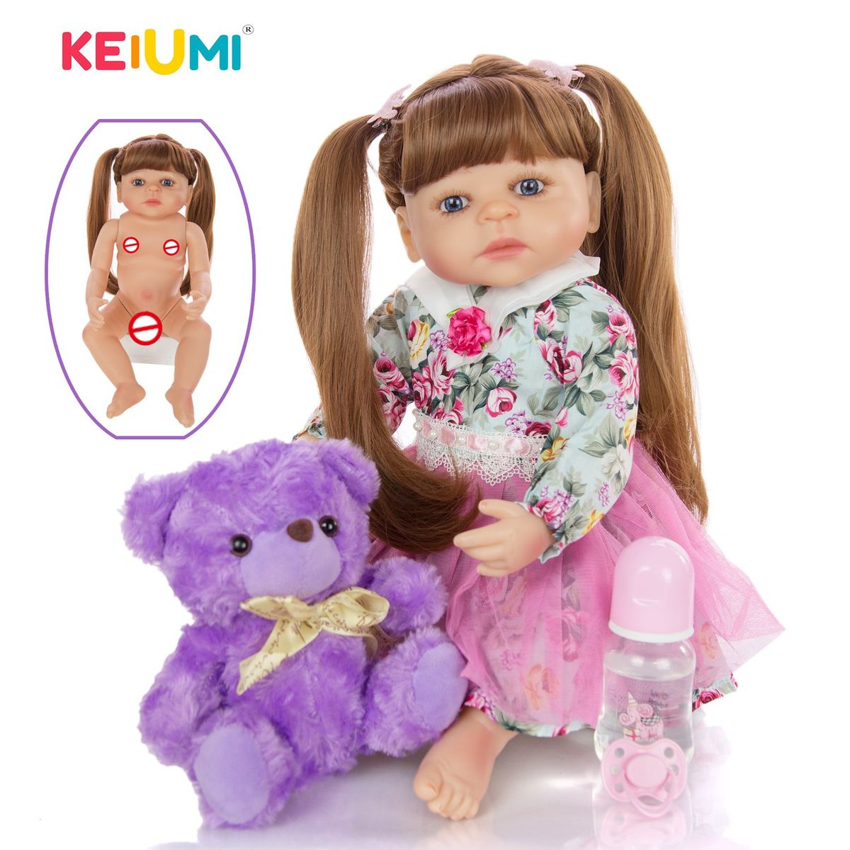 TIOZONEY - Muñeca bebe reborn vinilo de silicona juguetes