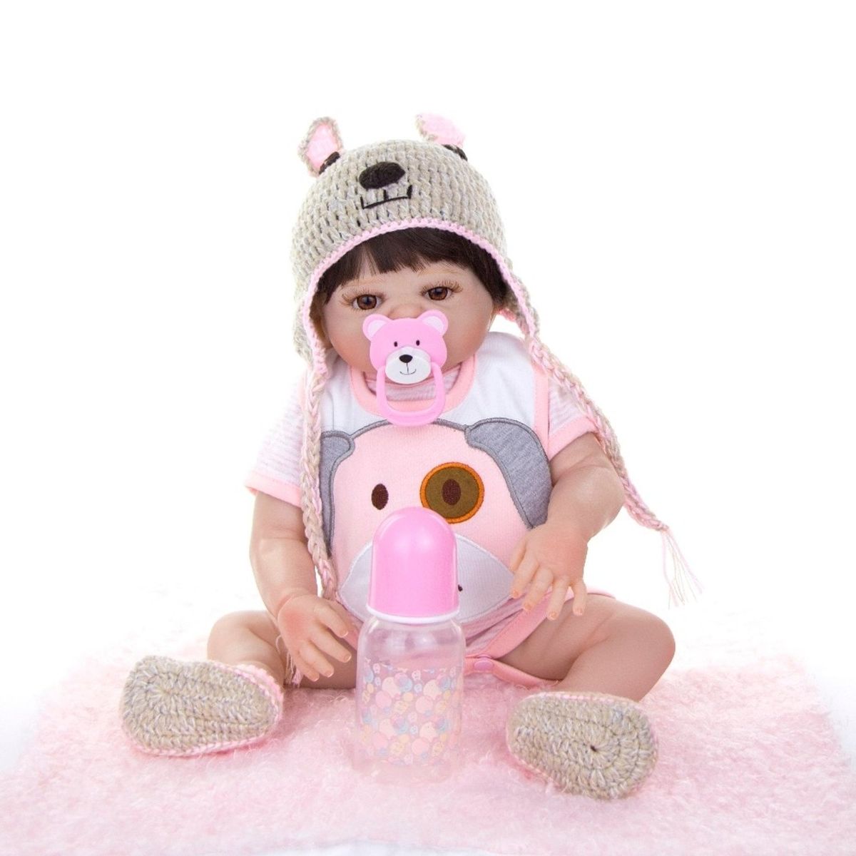 TIOZONEY - Muñeca bebe reborn vinilo de silicona juguetes