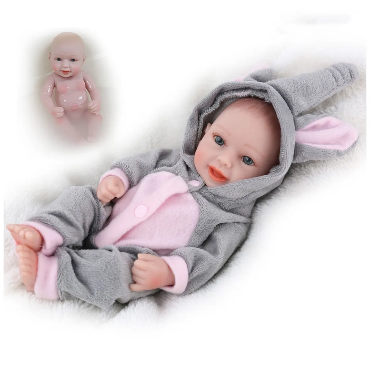 TIOZONEY - Muñeca bebe reborn vinilo de silicona juguetes