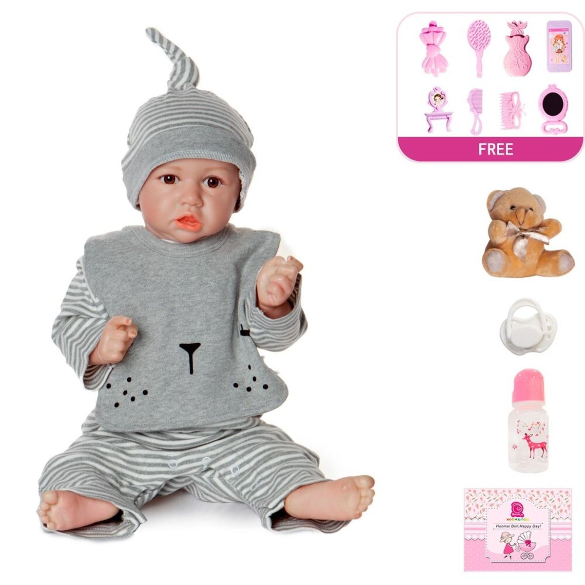 TIOZONEY - Muñeca bebe reborn vinilo de silicona juguetes