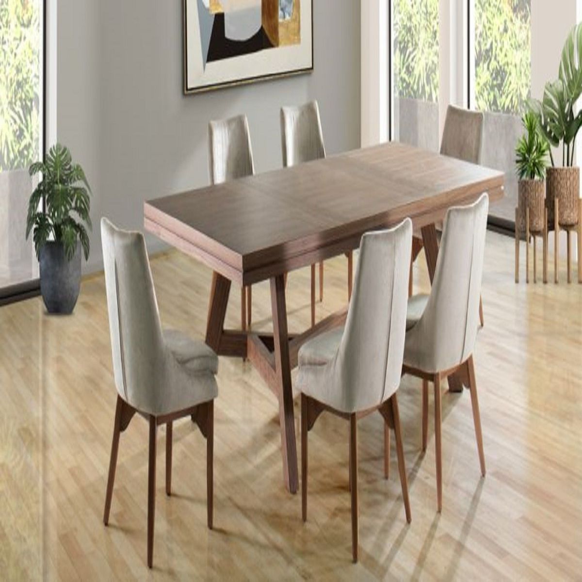 DMUEBLES - Comedor Dmuebles 6 sillas Veliero - Beige