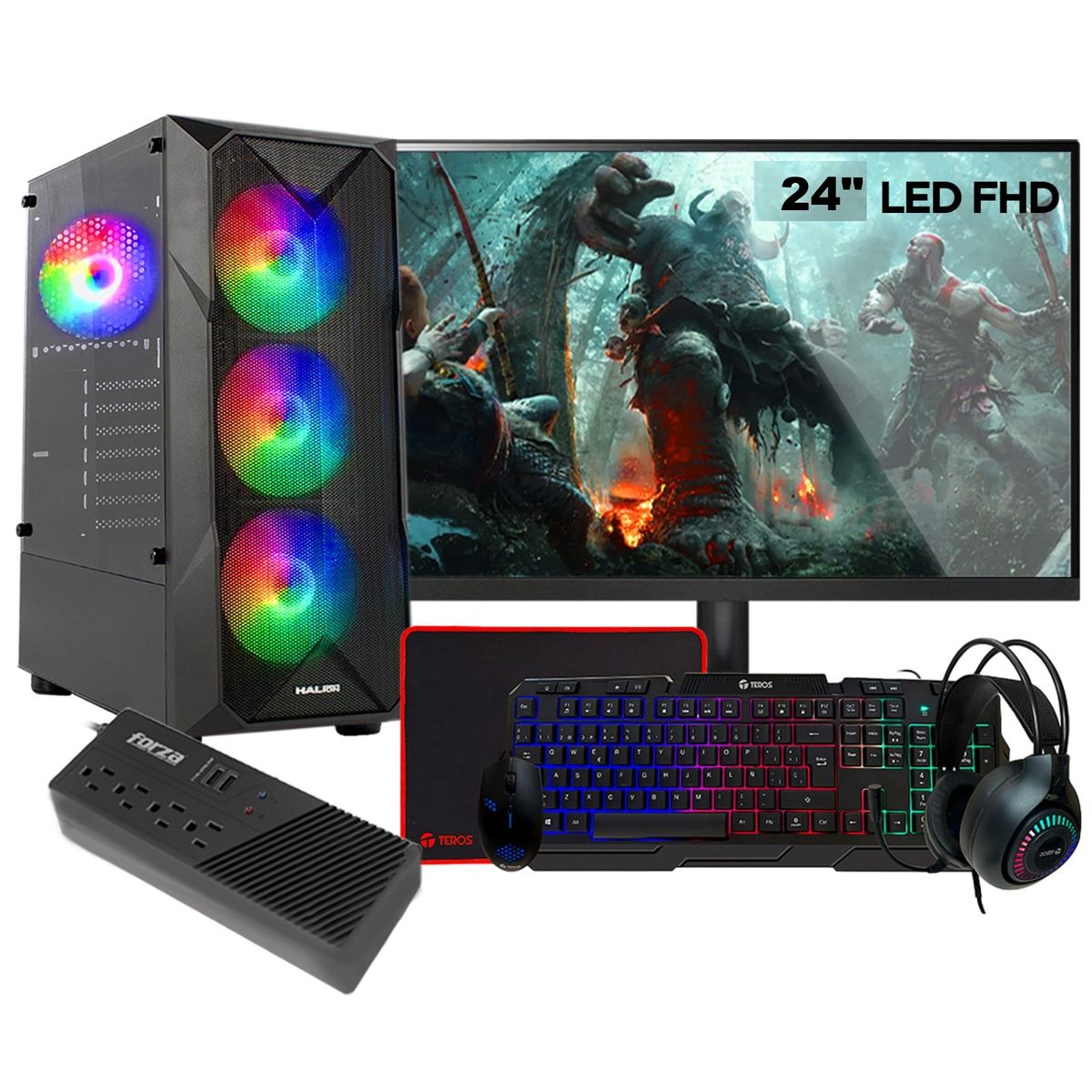 AMD - Computadora PC GAMER RYZEN 5 8500G RAM 16GB SSD 512GB MONITOR 24" FULL HD
