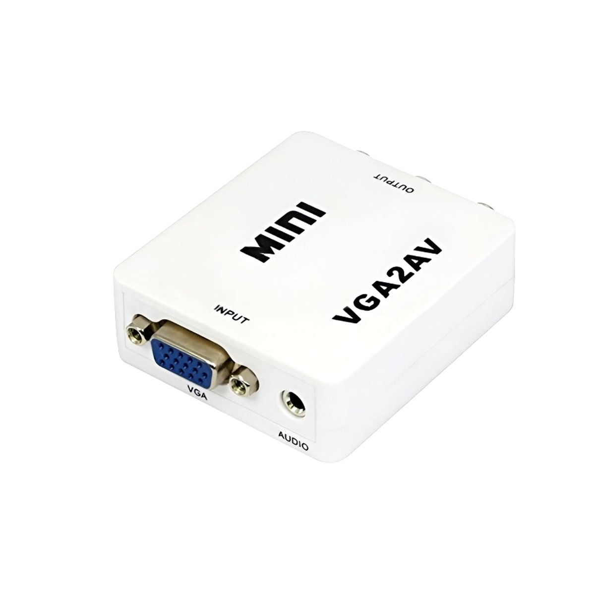 SEISA - Convertidor Mini VGA a AV RCA 1080P con conector de audio de 3,5 mm