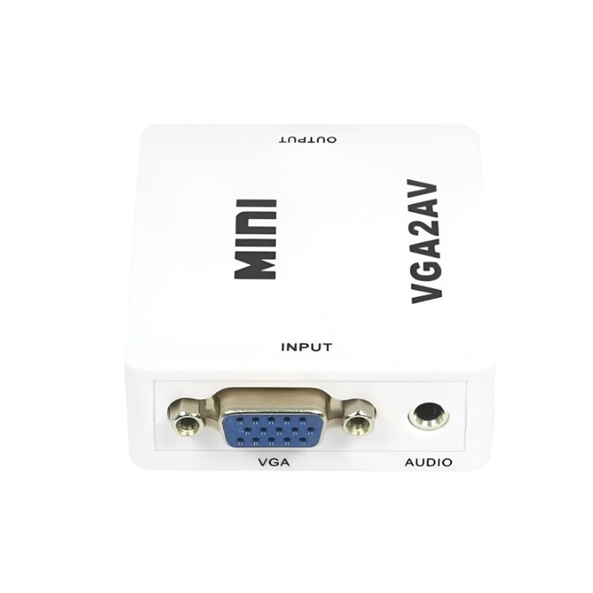 SEISA - Convertidor Mini VGA a AV RCA 1080P con conector de audio de 3,5 mm