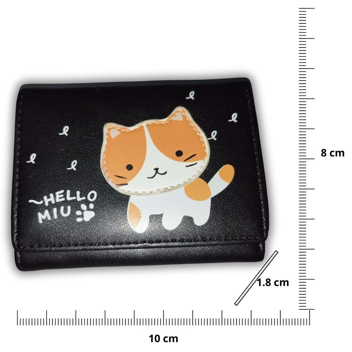 GENERICO - Billetera kawai 3d para dama de cuero genuino