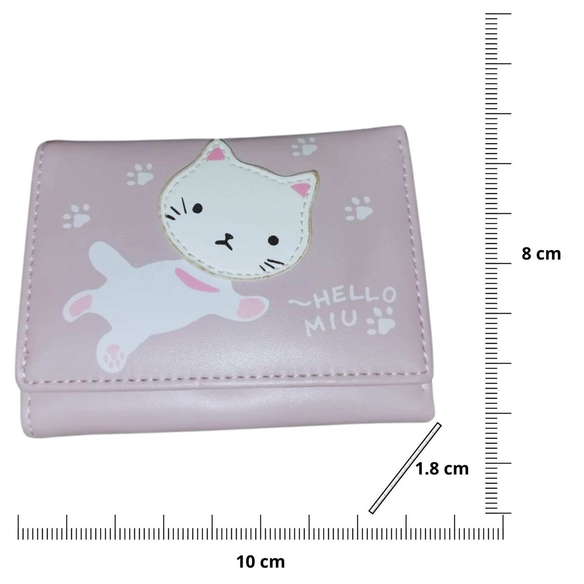 GENERICO - Billetera kawai 3d para dama de cuero genuino