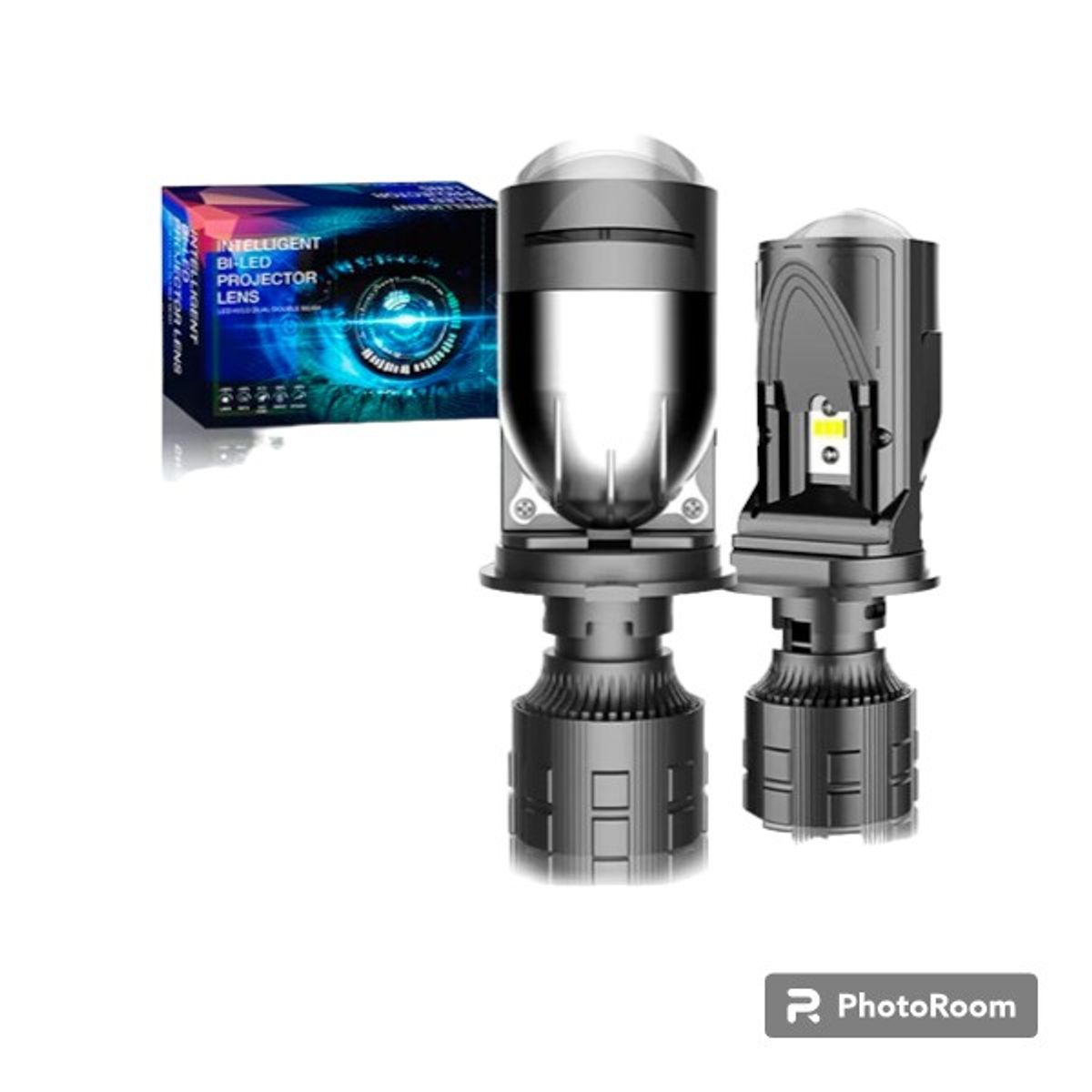 NAOEVO - Mini Proyector Bi-Led Láser H4 AM03 9000LM