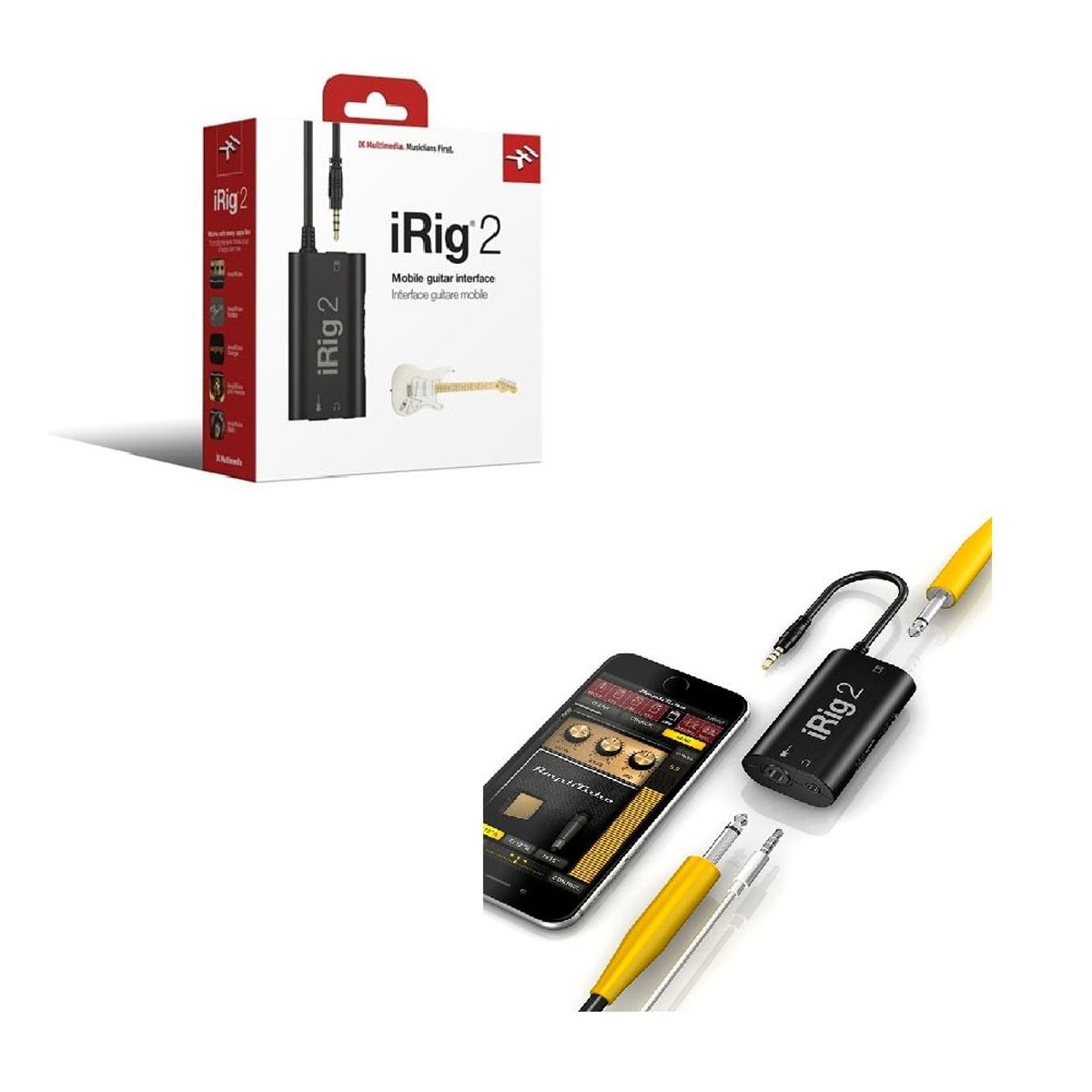 IK MULTIMEDIA - Irig 2 Interfaz Para Guitarra Eléctrica Para IOS-MAC