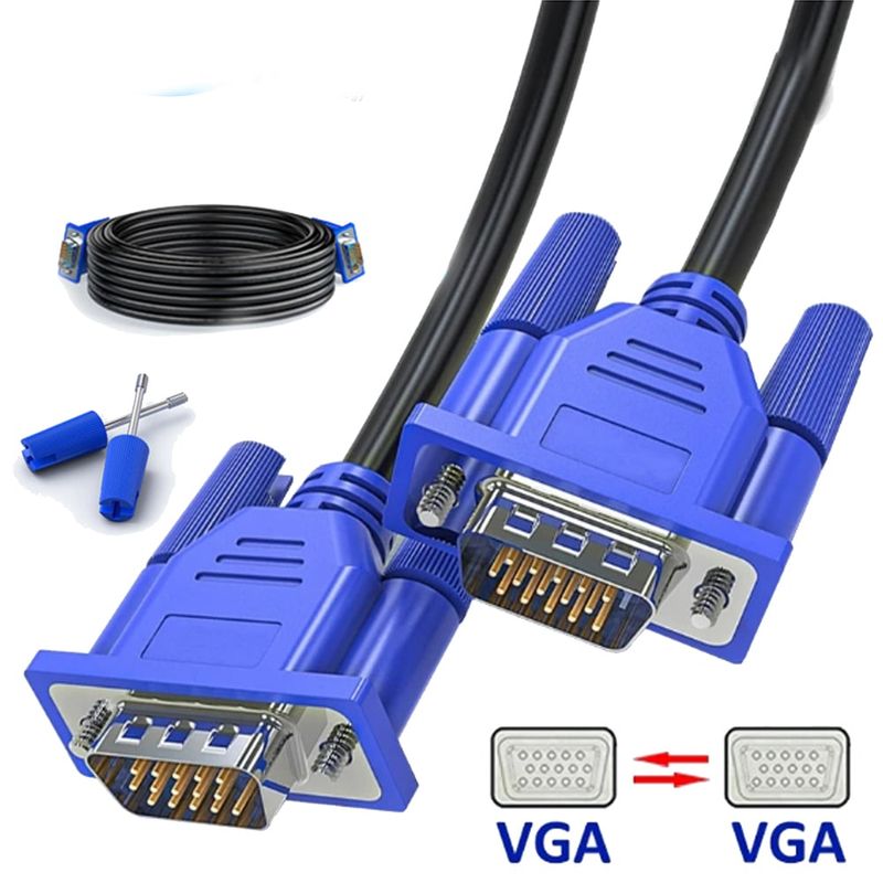 IMPORTADO MC - Cable Vga - Vga 10M Metros 15 Pines Doble Filtro Macho A Macho