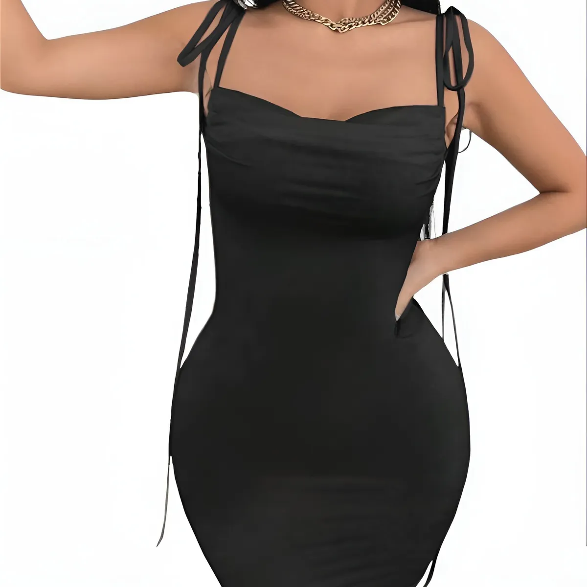 GENERICO - VESTIDO LOLITA  AJUSTADO NEGRO