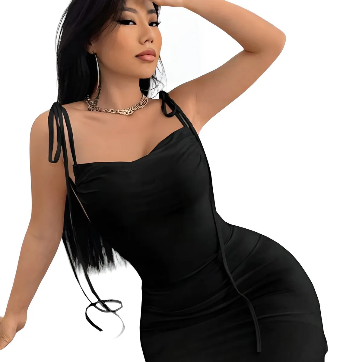 GENERICO - VESTIDO LOLITA  AJUSTADO NEGRO