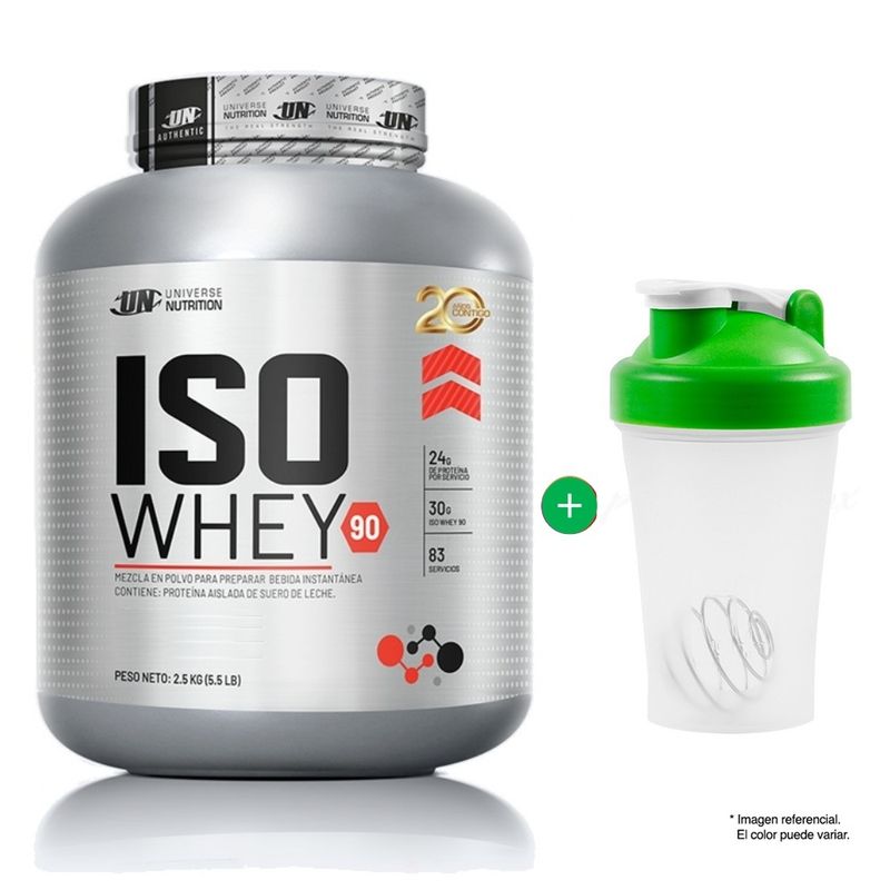 UNIVERSE NUTRITION - Proteína Universe Nutrition Iso Whey 90 2.5 Kg Vainilla + shaker