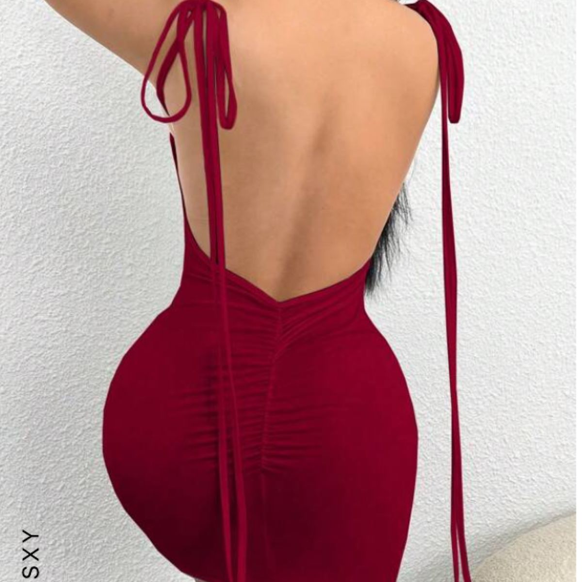 GENERICO - VESTIDO LOLITA  AJUSTADO ROJO VINO