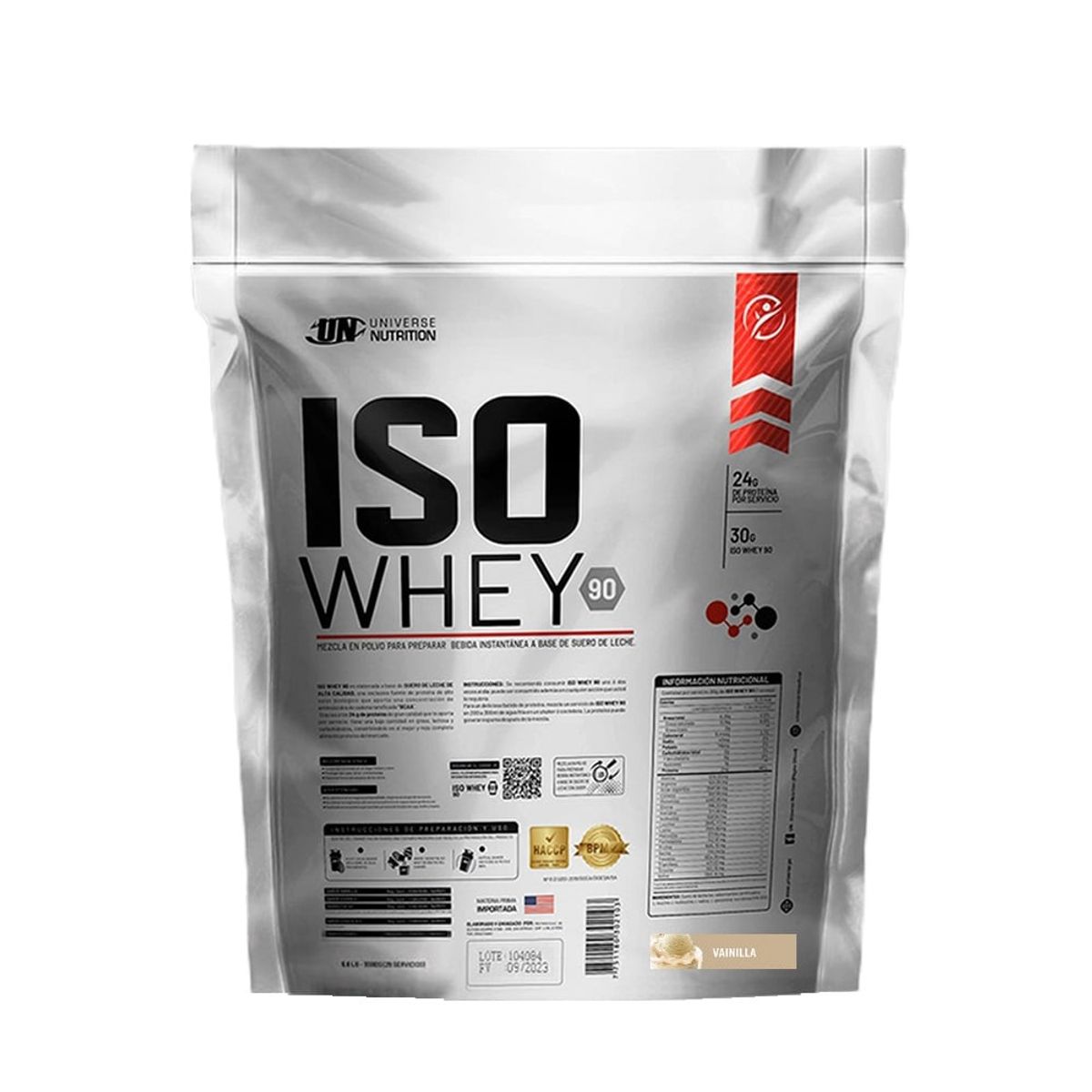 UNIVERSE NUTRITION - ISO WHEY 90 3 kilos proteína isolatada Vainilla + Obsequio