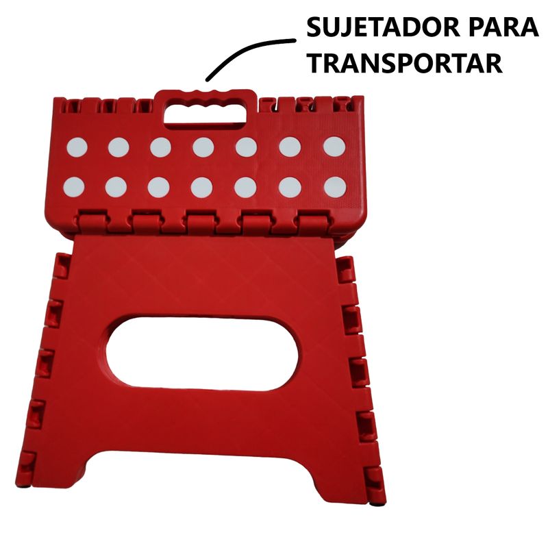 GENERICO - Mini silla banquito plegable portátil ROJO