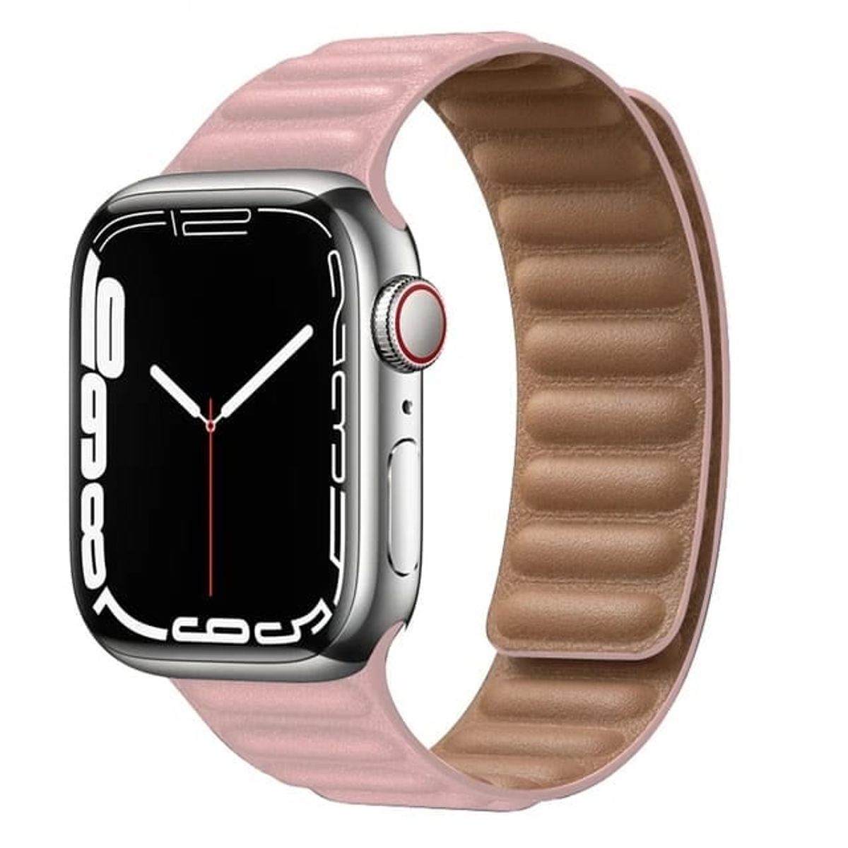GENERICO - CORREA CUERO IMANTADA PARA APPLEWATCH 42444549MM ROSADO