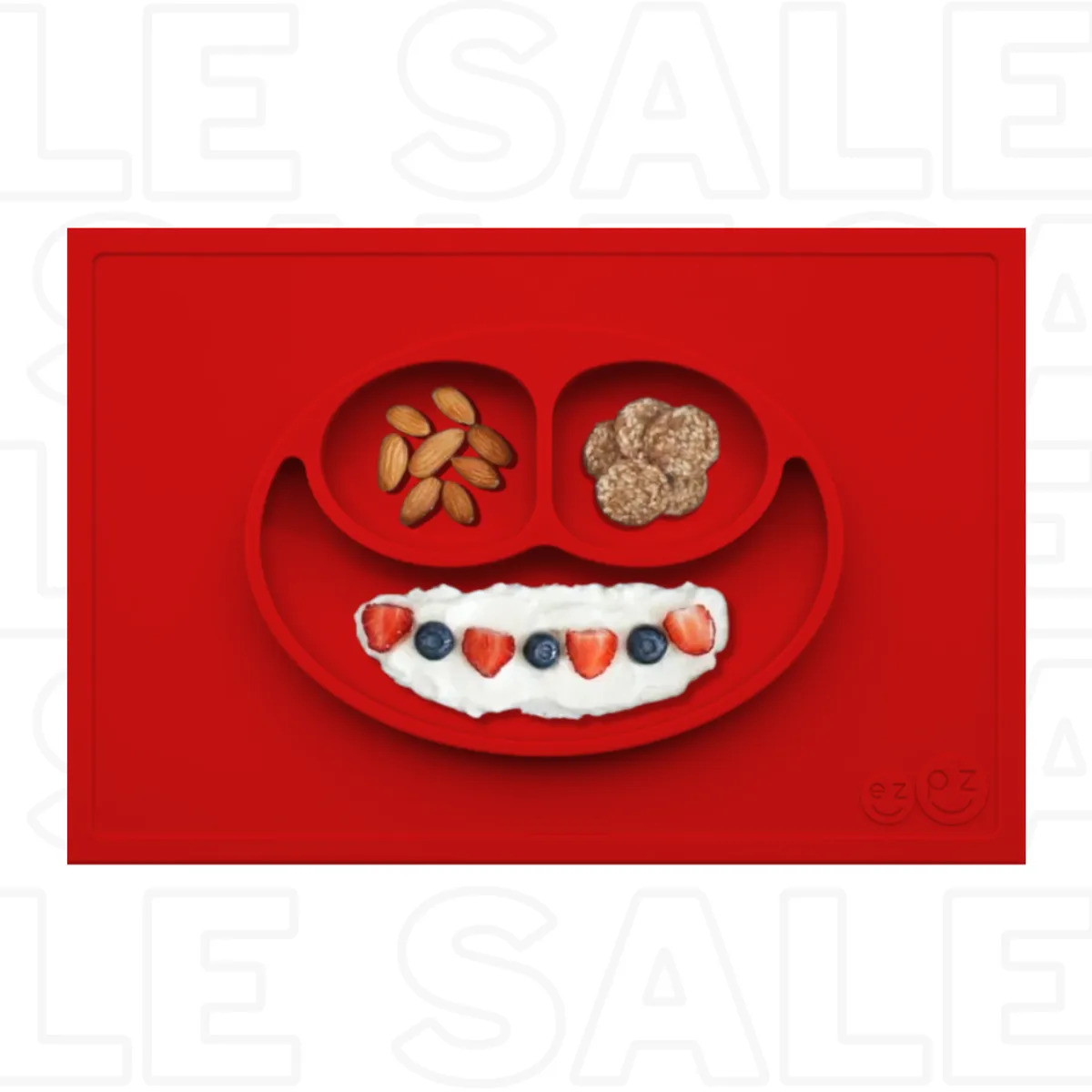 KIDS - PLATO INDIVIDUAL SILICONA ANTIDESLIZANTE PARA BEBES - ROJO