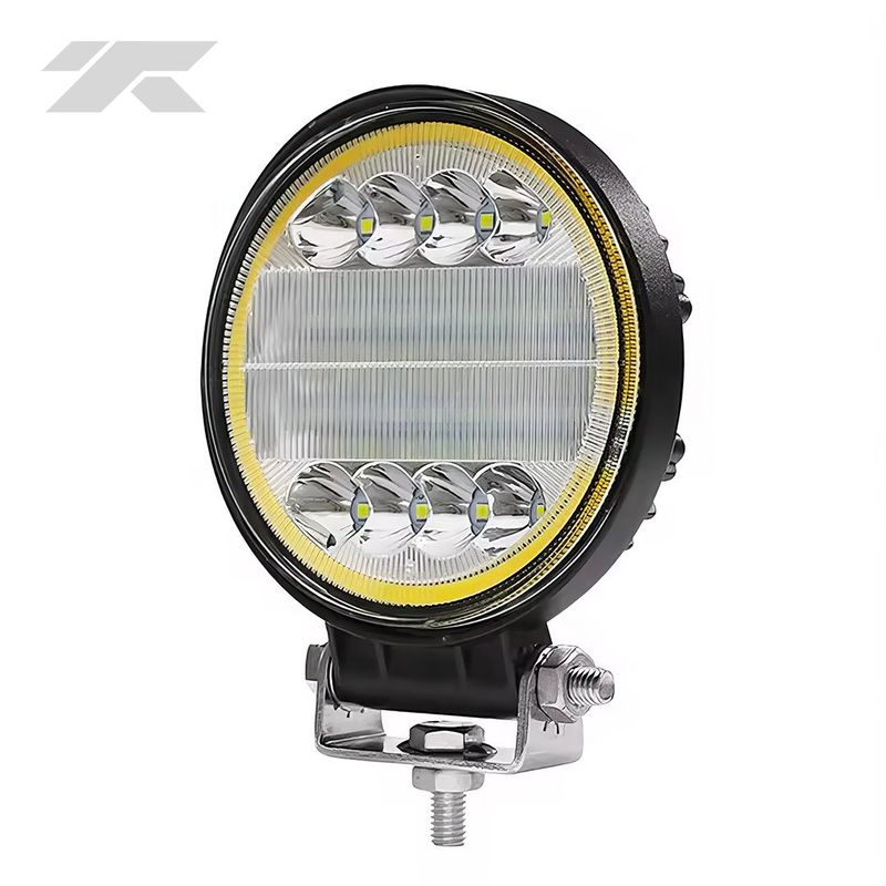 GENERICO - Faro Pirata Redondo LED-40” 12V-24V con Borde Blanco