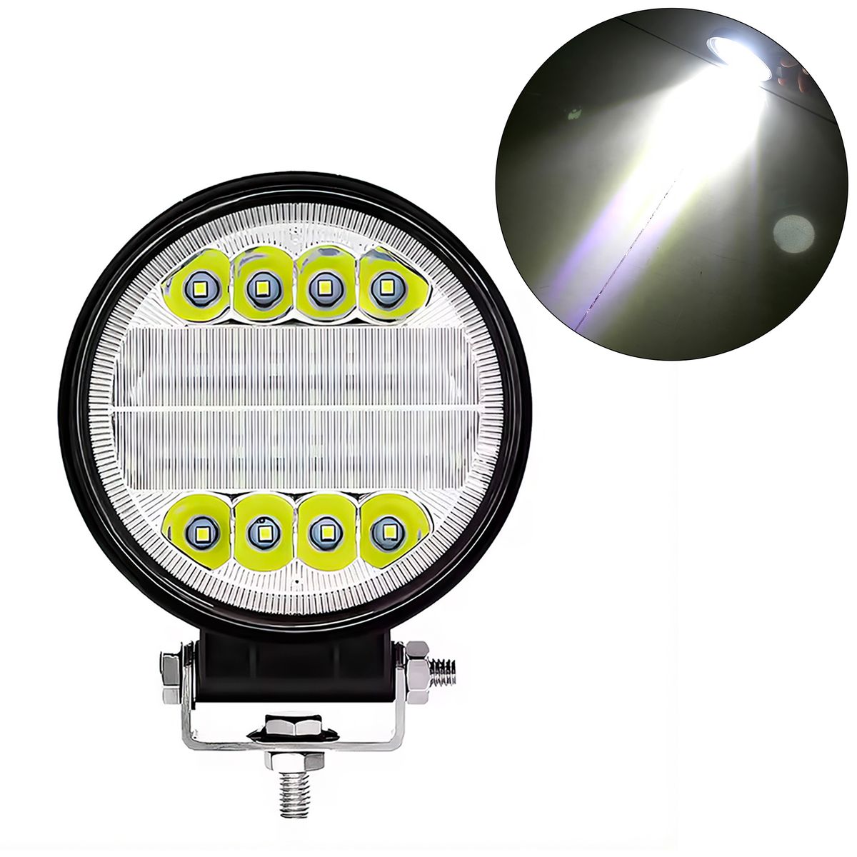 GENERICO - Faro Redondo LED-40 12V-24V con Reflector Luz Blanca