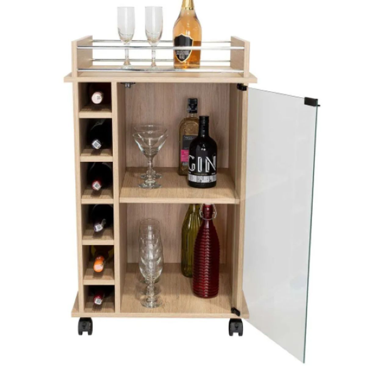 NACION MUEBLES - mueble para bar Kaia Beige
