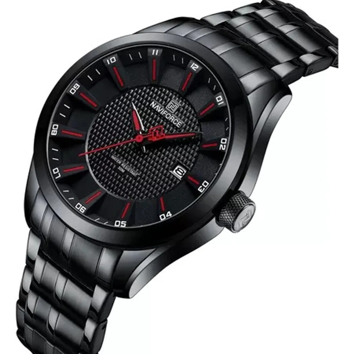 NAVIFORCE - Reloj Naviforce 8032 Analogo Correa Acero Caballero BR