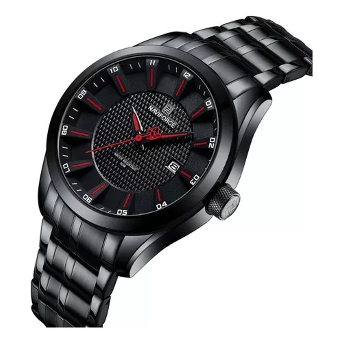 NAVIFORCE - Reloj Naviforce 8032 Analogo Correa Acero Caballero BR