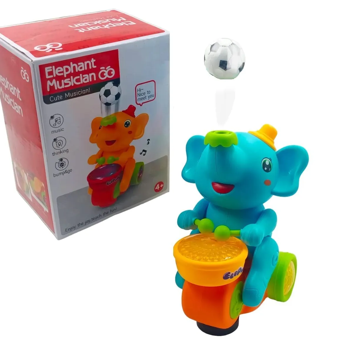 GENERICO - JUGUETE ELEFANTE MUSICAL Y LUCES