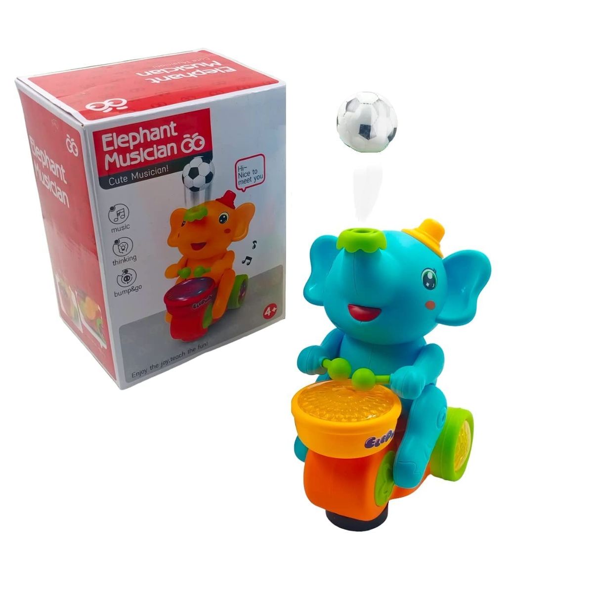 GENERICO - JUGUETE ELEFANTE MUSICAL Y LUCES