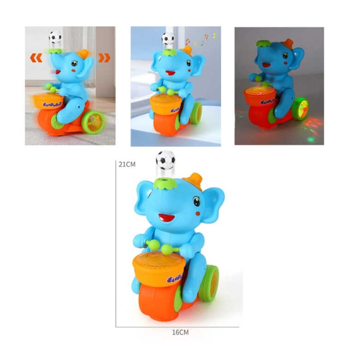 GENERICO - JUGUETE ELEFANTE MUSICAL Y LUCES