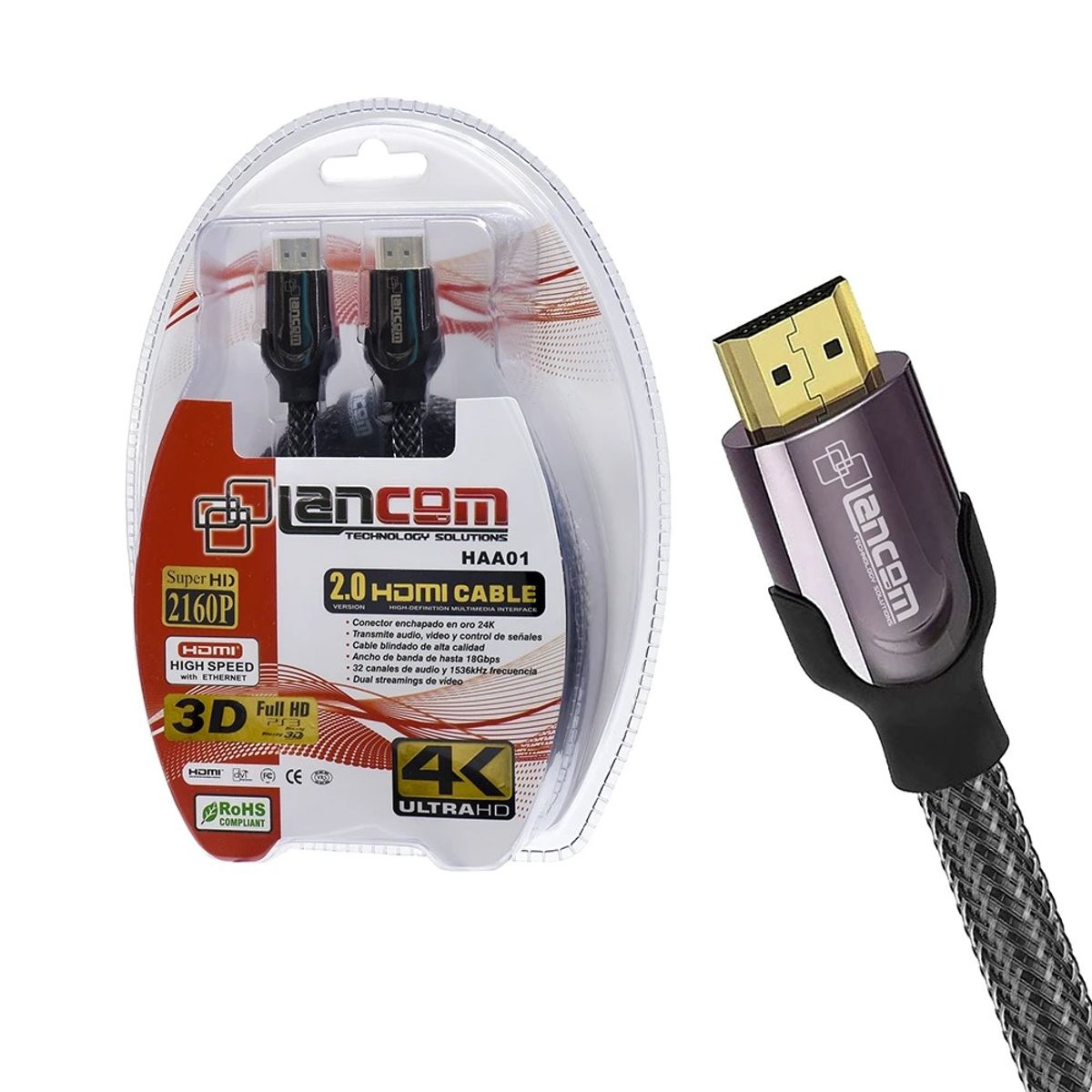 LANCOM - CABLE HDMI 2.0 LANCOM 4K ULTRAHD 180CM