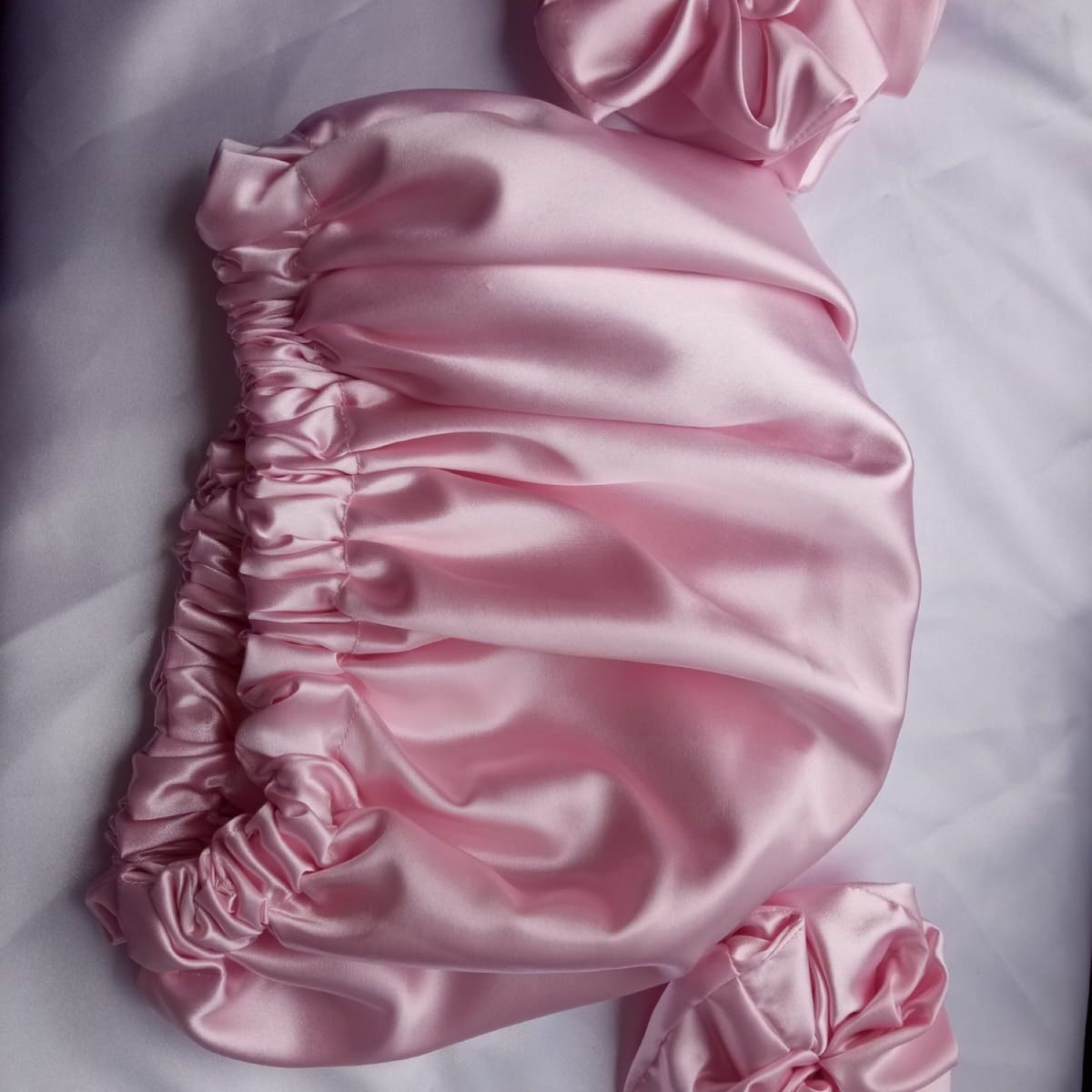 GENERICO - GORRO PARA DORMIR DE SATIN ROSA BB