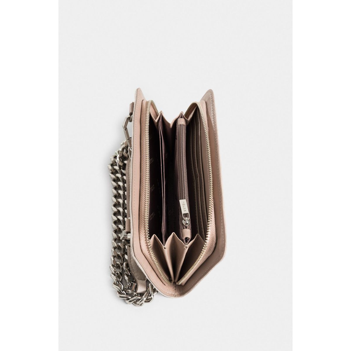 VELEZ - Vélez Porta Chequera angola De Cuero Gamuza Para Mujer Arena