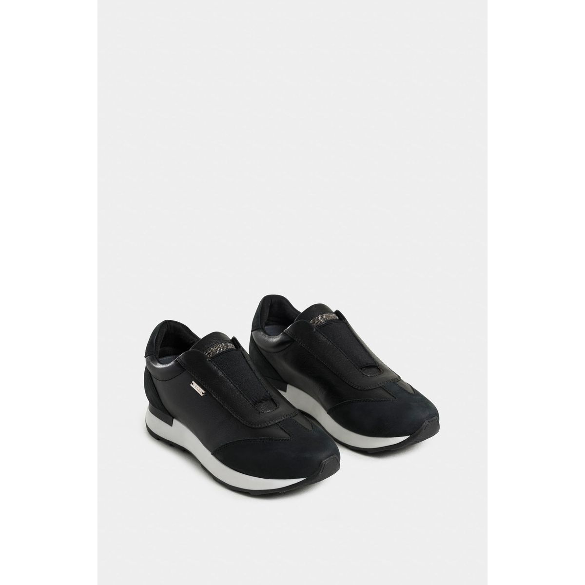 VELEZ - Vélez Mocasines Zipa Cuero Para Mujer Detalles Millaré Negro