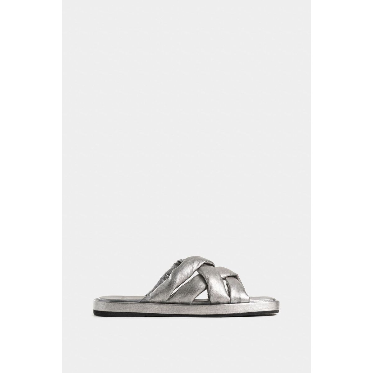 VELEZ - Vélez Sandalia Plana Bacopa De Cuero Para Mujer Straps Plata