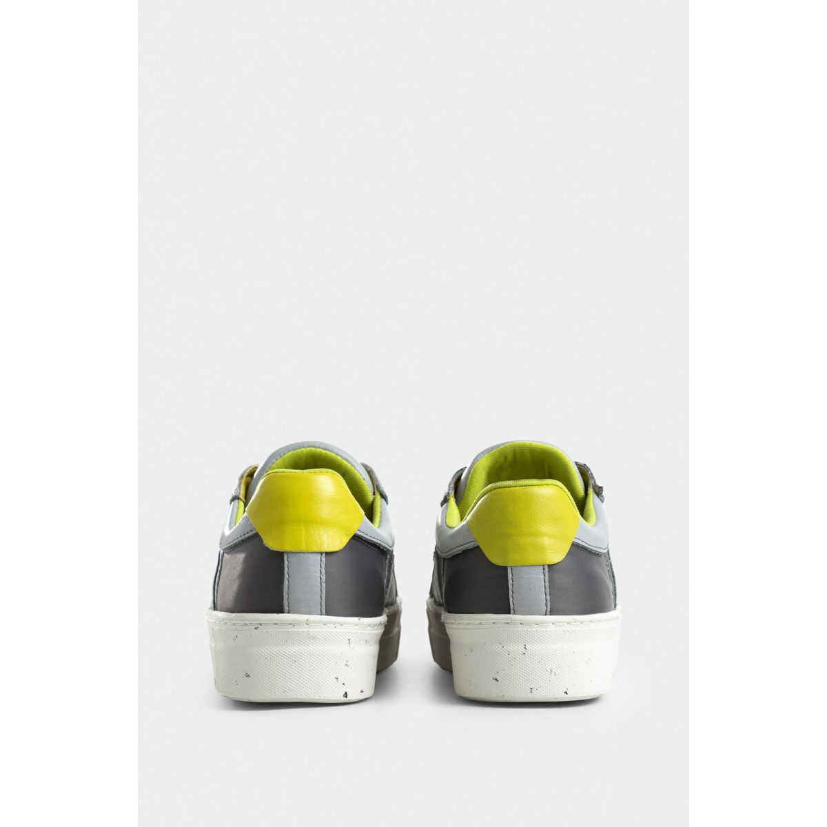 VELEZ - Vélez Zapatillas Flexus De Cuero y Lona Mujer Detalle Gris