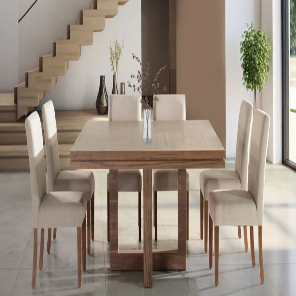 DMUEBLES - Comedor Dmuebles 6 sillas Veliero - Beige