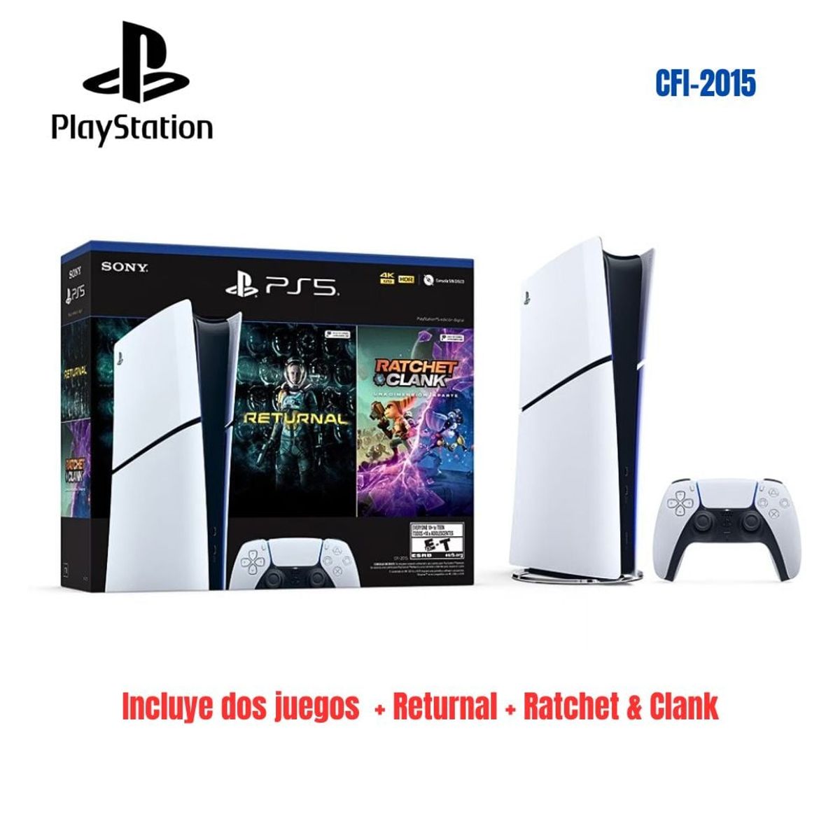 SONY - Consola PS5 Slim Digital 1TB + Returnal + Ratchet & Clank