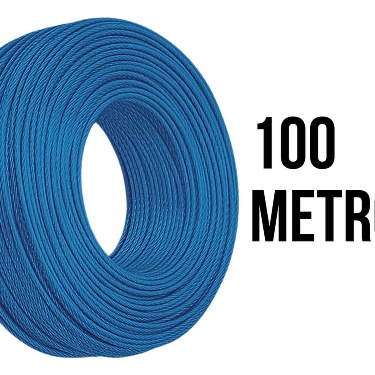 C&A - Cable de acero con forro pvc azul 100 metros C&A