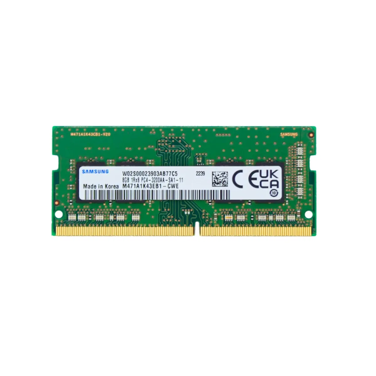 SAMSUNG - MEMORIA RAM SAMSUNG 8GB DDR4 SODIMM 3200MHZ P/N: M471A1K43EB1-CWE