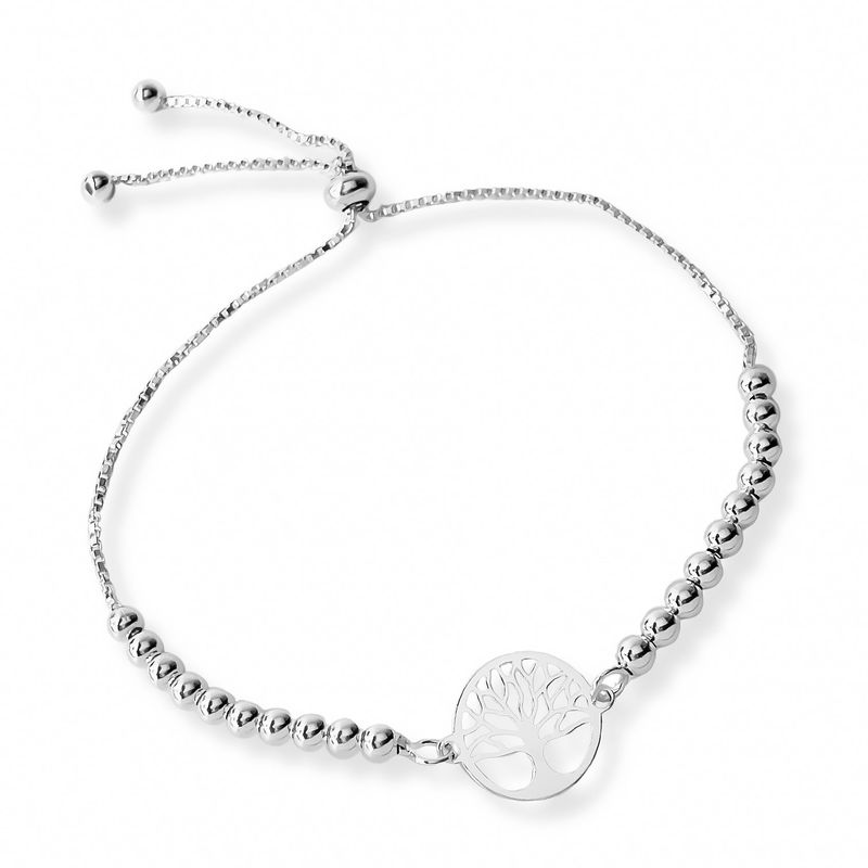 AMBAR JOYERIA - Pulsera de Plata 925 Arbol De La Vida Regulable Silver