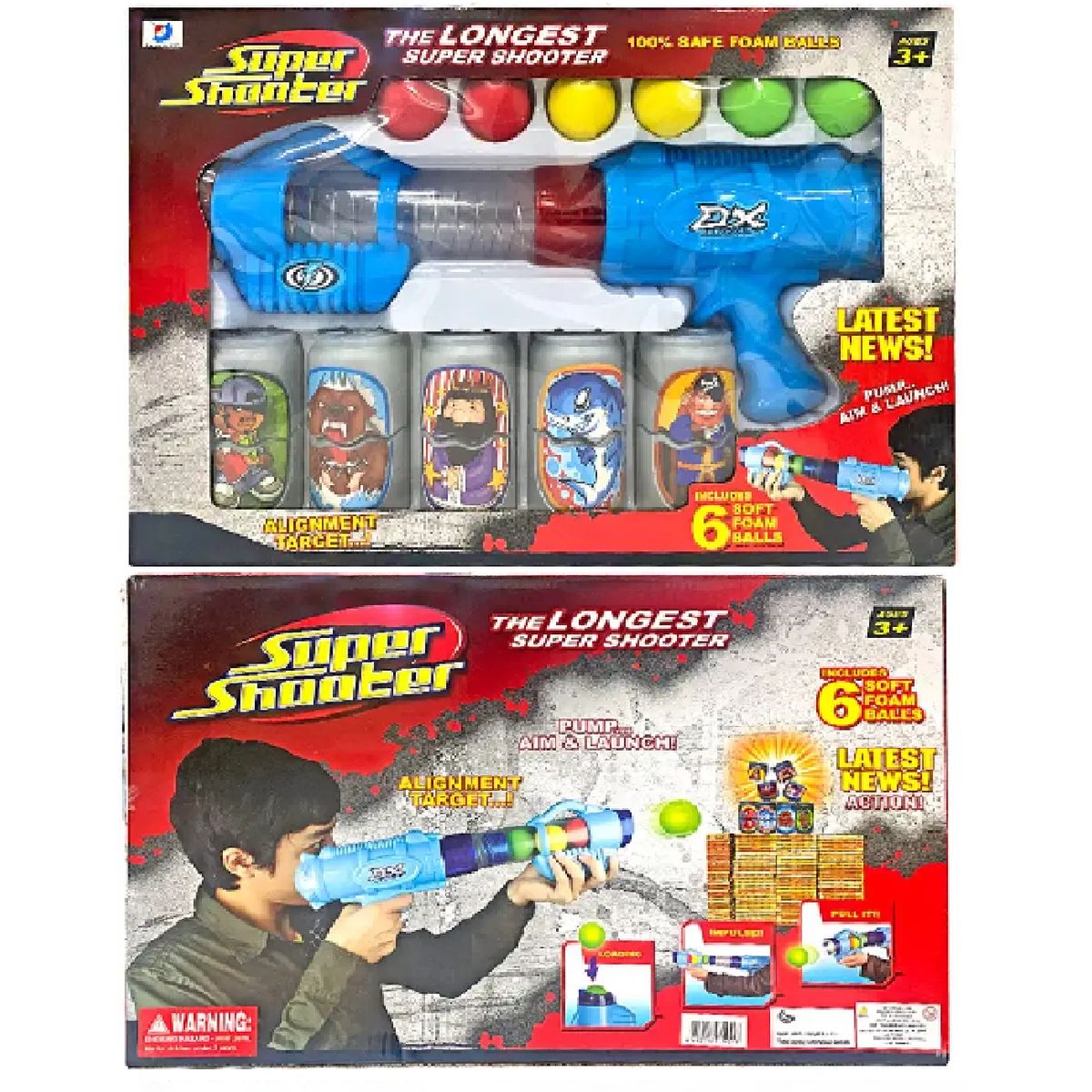 GENERICO - PISTOLA DE TIRO DE BOLAS DE ESPUMA SUPER SHOOTER